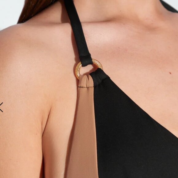 NWT TA3 Triangle Bikini Top Black/Tawny Size M - Picture 4 of 10